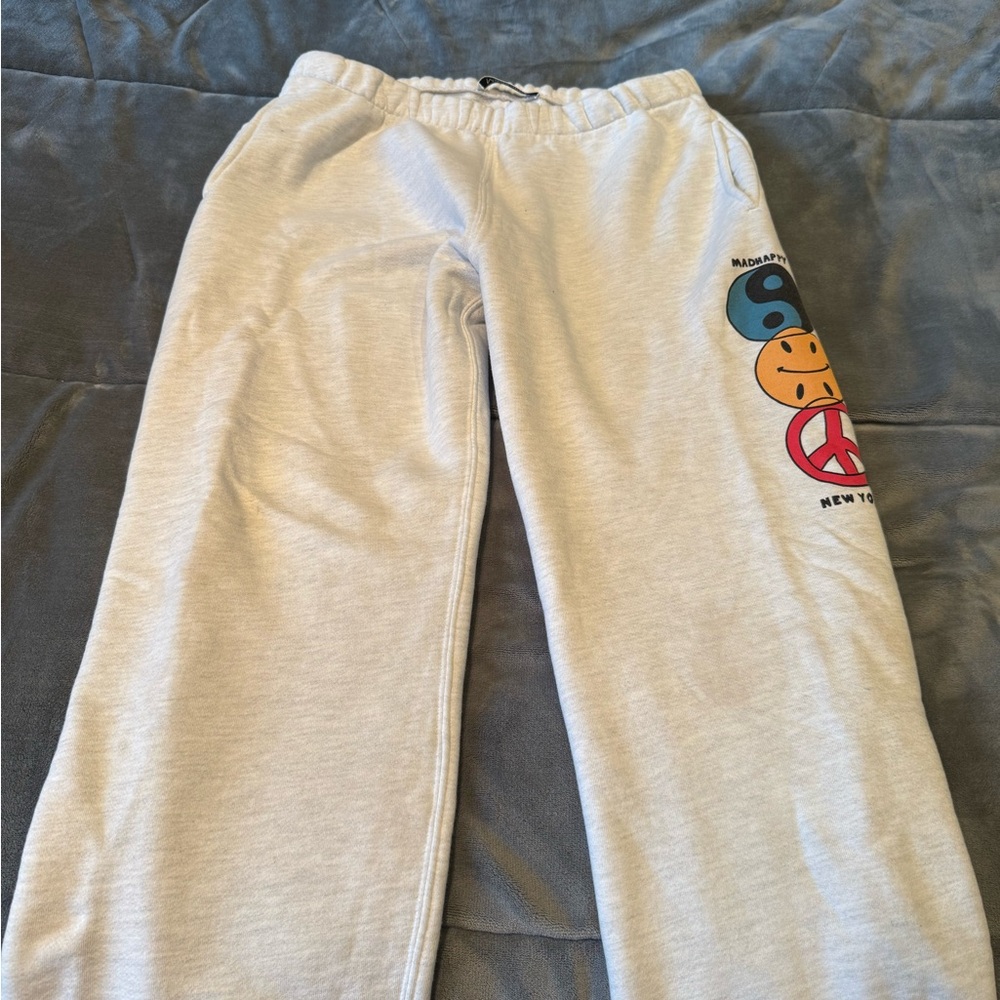 Madhappy New York Grey Wide Leg Sweatpants